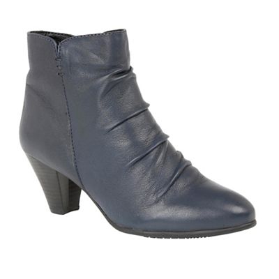 Lotus Blue leather 'Lausanne' ankle boots